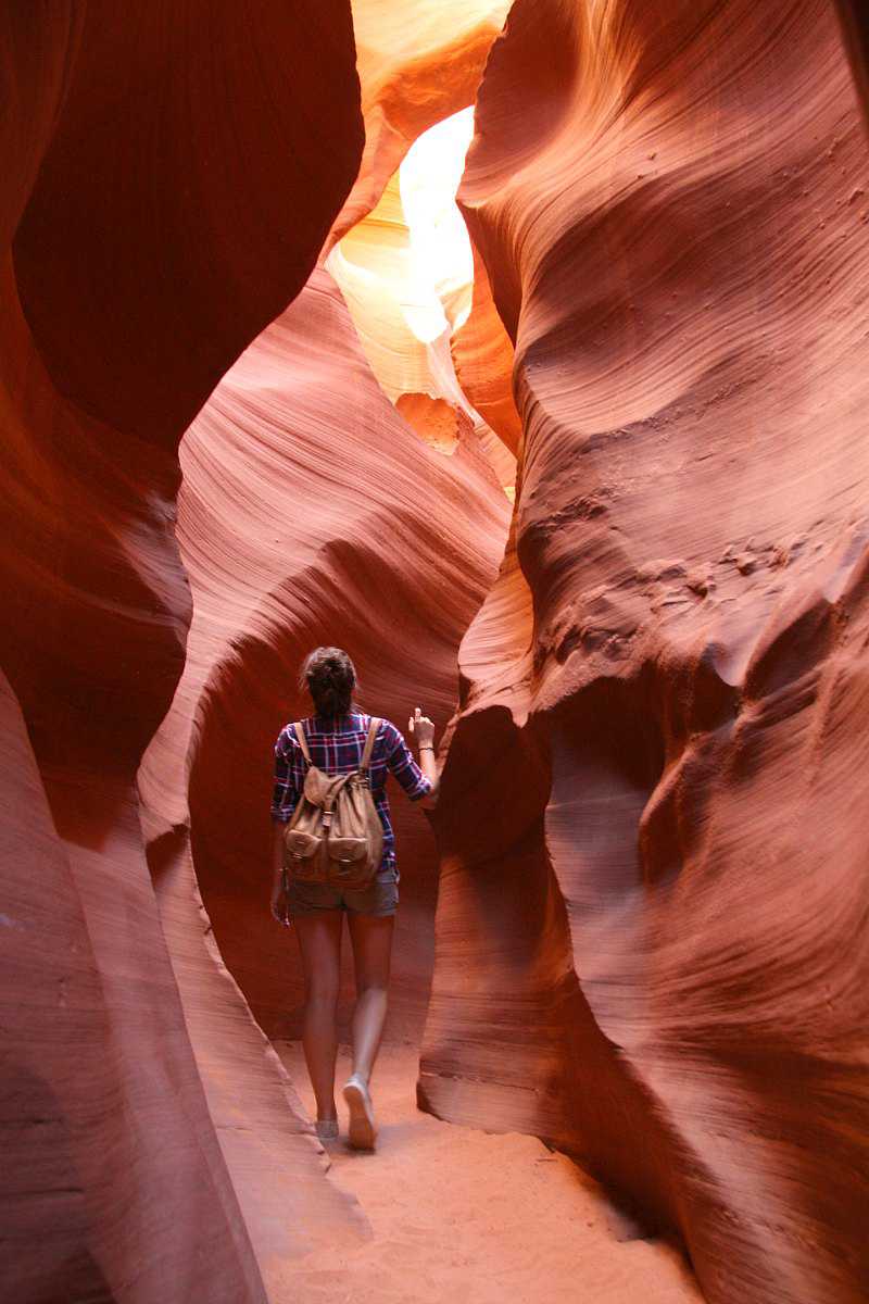 au coeur des gorges d'antelope canyon