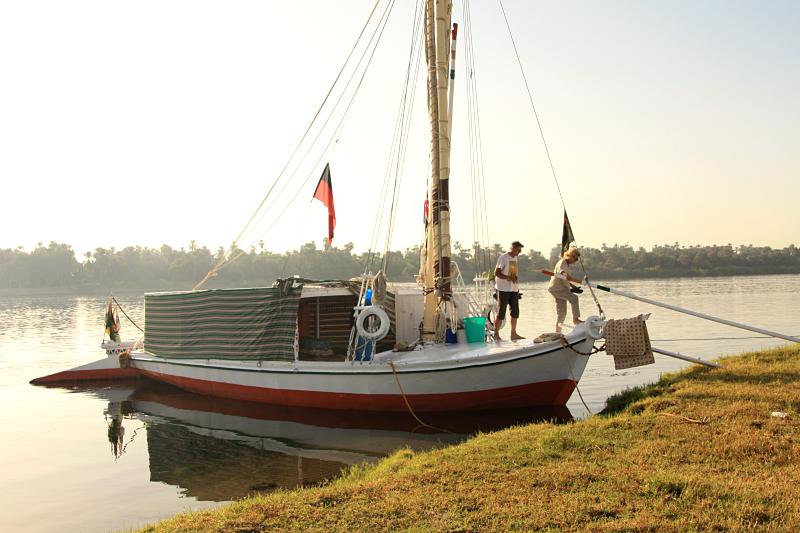 Croisière sur le Nil en Égypte : grande felouque